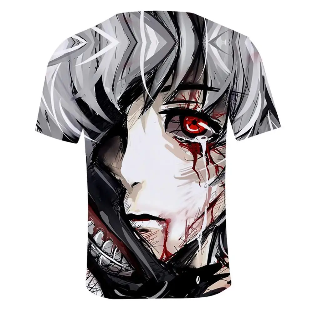 Футболка с 3D-принтом "tragical Tokyo Ghoul", мужская футболка с принтом крови, повседневные футболки Кен канеки, футболки, аниме, толстовка, уличная одежда, топы