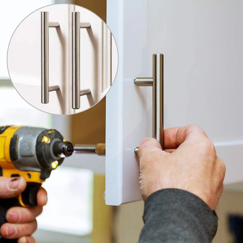 8 шт. золотые и серебряные ручки фурнитура для ящиков из нержавеющей стали