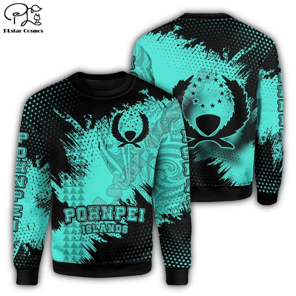 

NewFashion Island Country Flag Pohnpei Polynesian Culture Retro Tattoo Tracksuit Men/Women Pullover Harajuku 3DPrint Hoodies A36