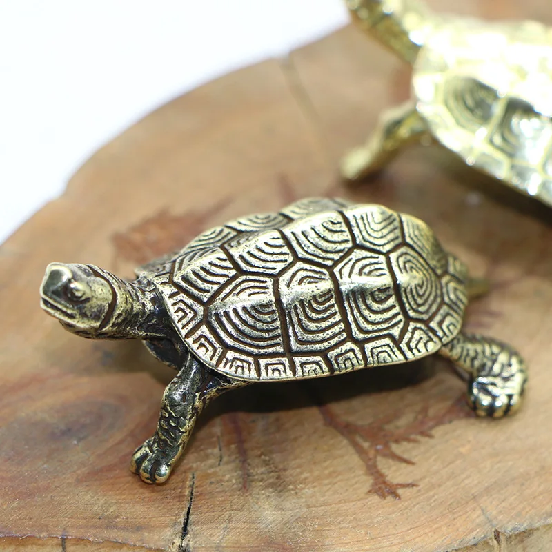 

ZOCDOU 1 Piece Metal Longevity Tortoise Small Model Ornaments Statue Crafts Figurine Car Home Decoration