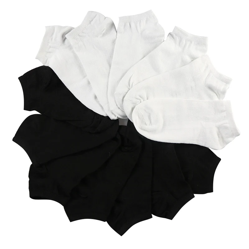 Носки женские короткие 7 пар низкие белые черные летние|Носки| |