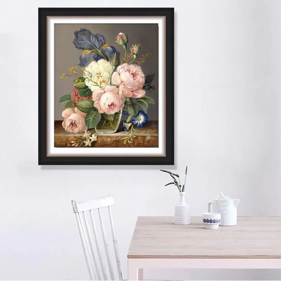 Набор для вышивки крестиком SNA Peony из кристаллов сделай сам квадратная мозаика 3
