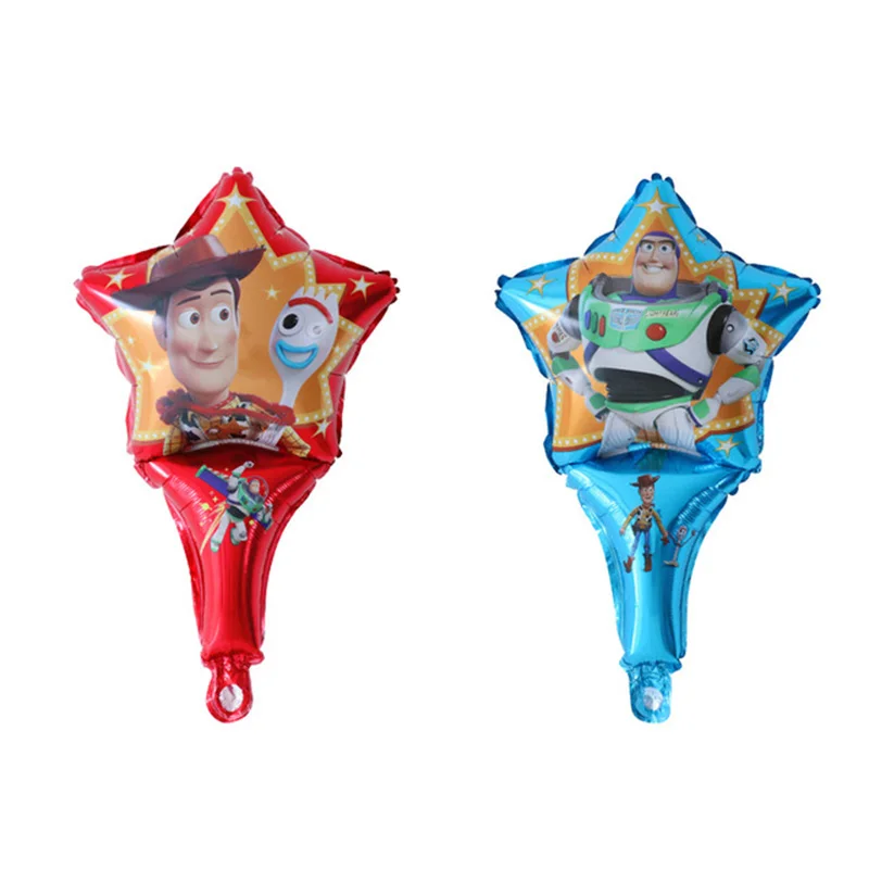 

10pcs 18inch Cartoon Toy Foil Balloons Super Hero Woody Captain Buzz Story Balls Birthday Party Decorations Kids Helium Globos