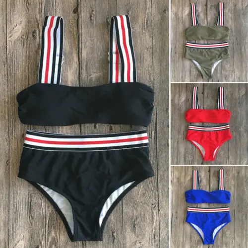 Женские летние купальники бикини набор пуш ап бюстгальтер купальный костюм