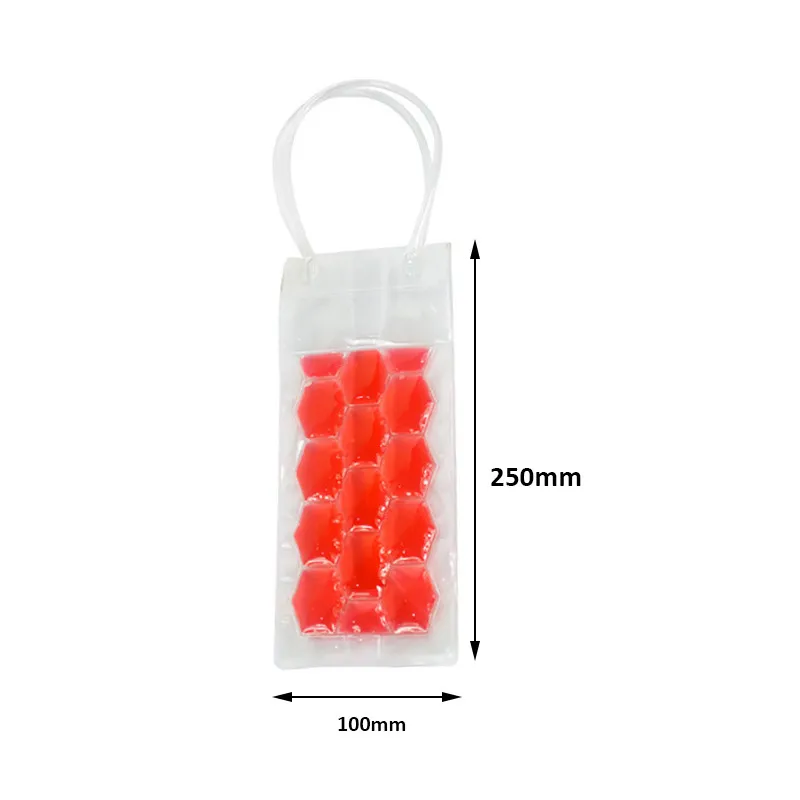 

1PC PVC Wine Bottle Freezer Bag Champagne Cooler Beer Cooling Gel Ice Carrier Holder With Handles Portable Liquor Ice-cold Tools