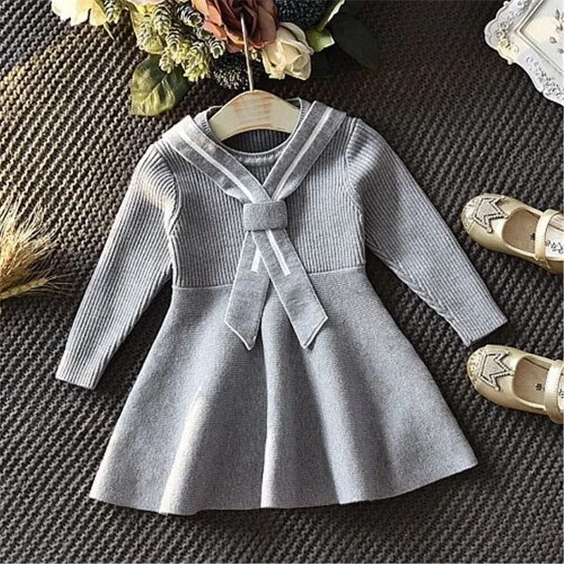 

fashion spring autumn winter dress toddler girl sweater dress kids baby girl sweater dress girl clothing toddler knitted 3-7y