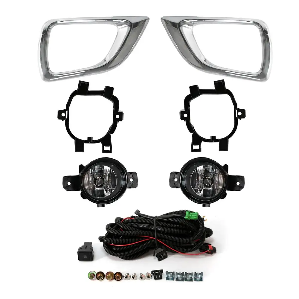 Magic ColorM 2PCS Car Spot Front Bumper Light Fog Lamp Chrome For Nissan Navara 2014-2016 NP300 D23 2015 2WD 4WD |