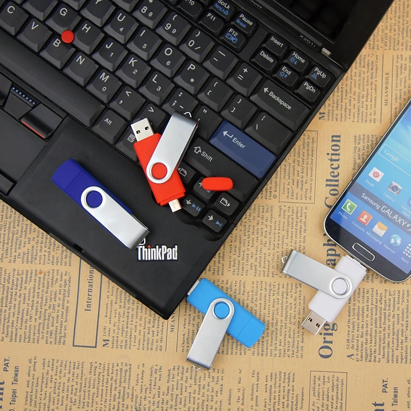 Флеш накопитель с двумя разъемами для Android/ПК микро OTG USB флеш 3 0 8 ГБ 16 32 64 большие