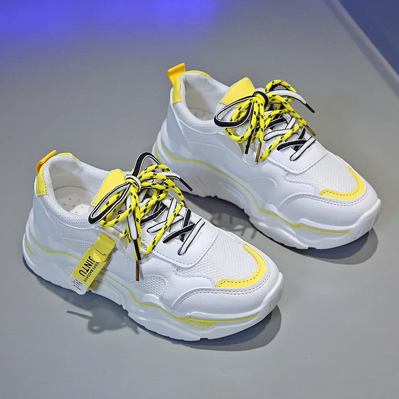 

Women Shoes Sneakers 2020 New Casual Fashion Walking Student Breathable Running Shoe Platform White Height Increasing