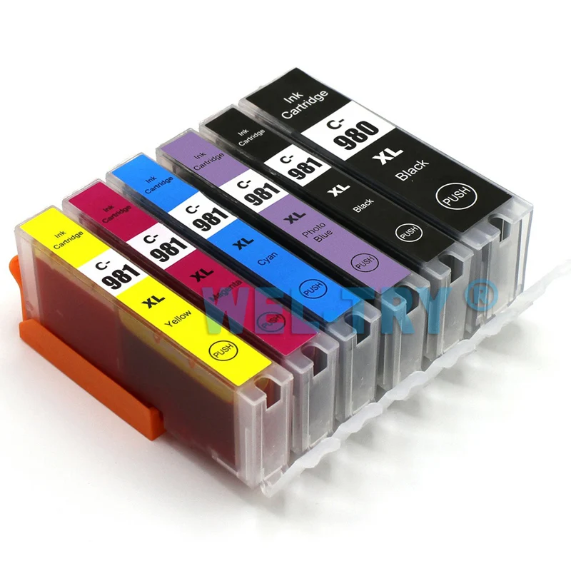 PGI-980 PGBK CLI-981 картридж для Canon TS6290 TS8190 TS8195 TS8290 TS9590 полные чернила с чипами |