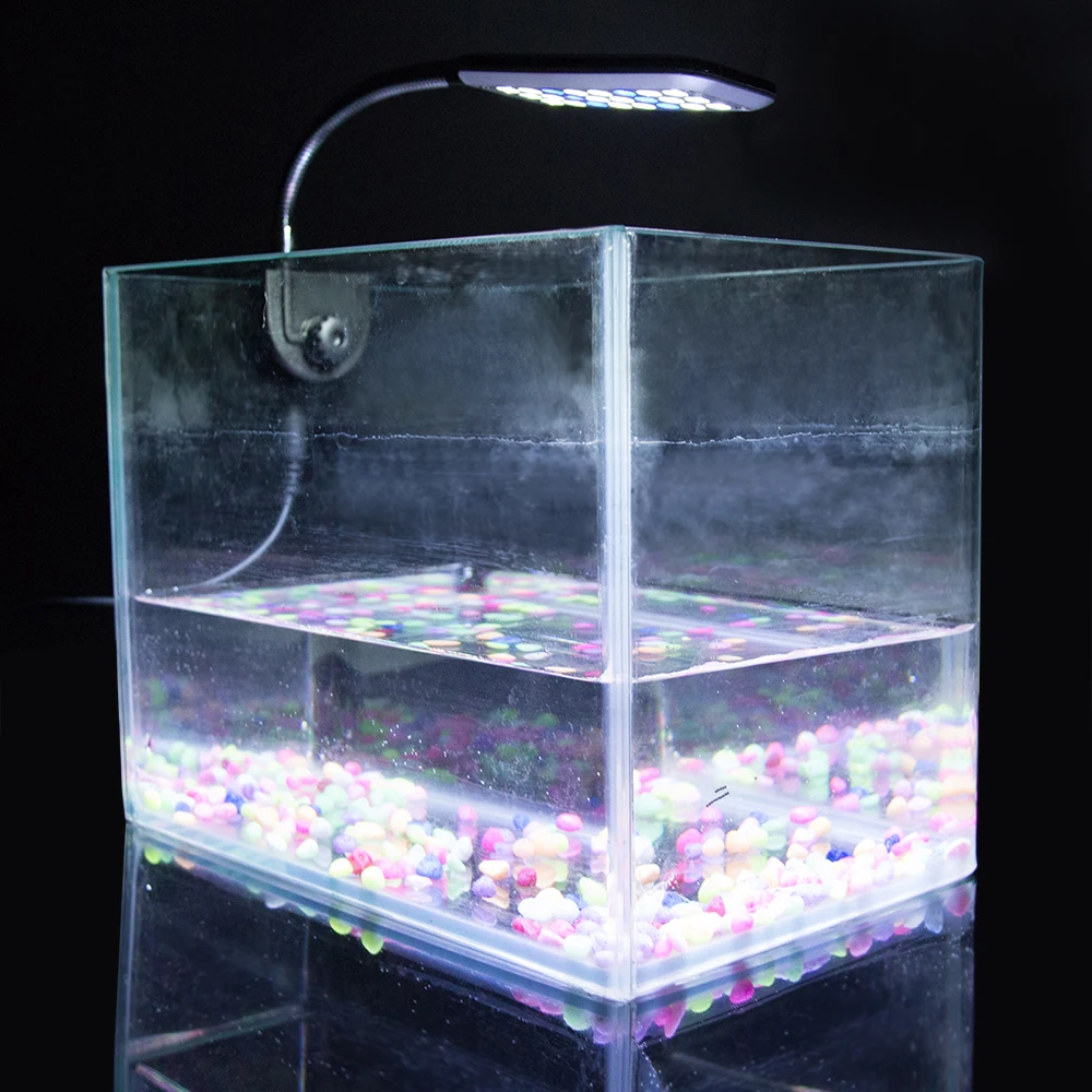 24 светодиодный светильник для аквариума гибкий белый и синий с зажимом вилкой