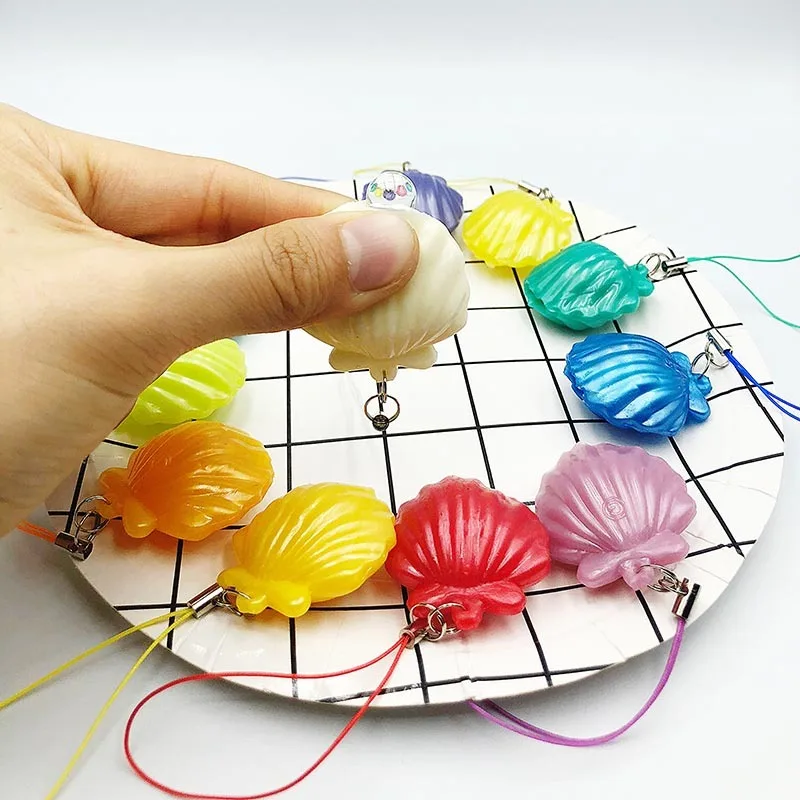 Сжимаемая бесконечная игрушка антистресс в виде ракушки цепочка для выражения