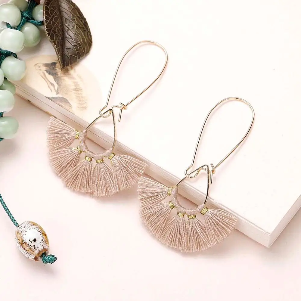 Длинные серьги подвески Chandler ручной работы винтажные этнические висячие из