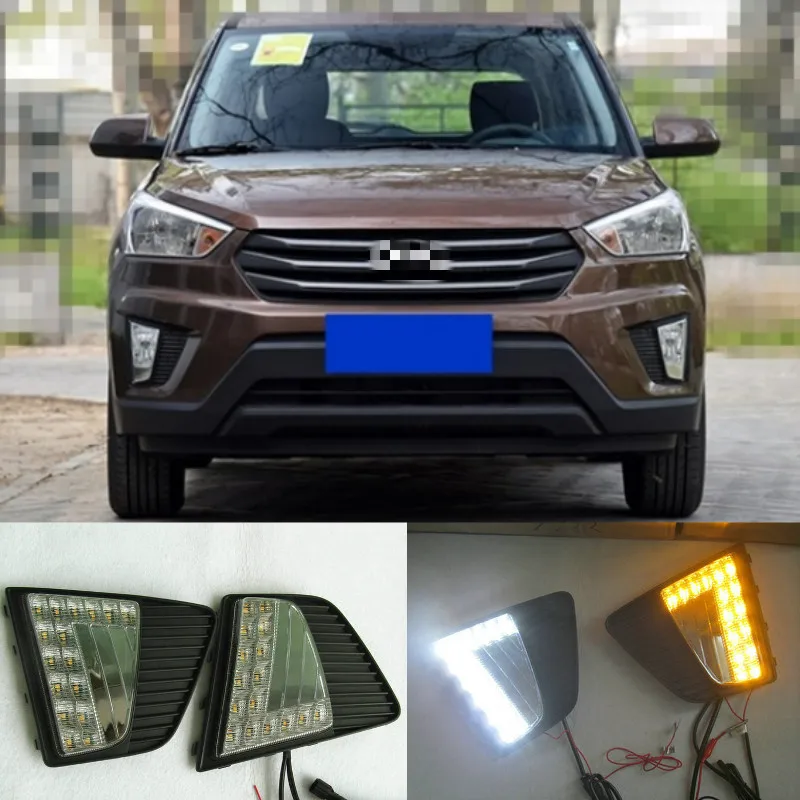 Для Hyundai ix25 Creta 2014 2015 2016 вождения DRL дневные ходовые огни светильник