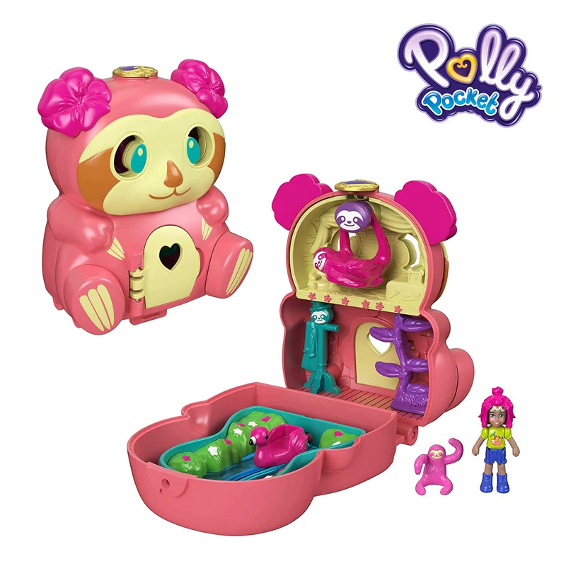 Оригинальные куклы Polly карманные флип и найти фигурки животных компактные