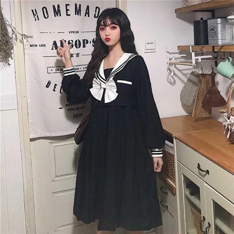 NiceMix Старый Школьный вид! В морском стиле галстук бабочка для девочки с пышными