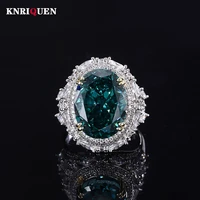 vintage 100 925 real silver 1216mm tourmaline topaz gemstone rings for women charms wedding party ring fine jewelry hot gift
