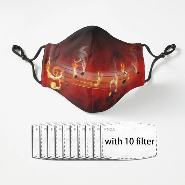 

Hot Music Notes Outdoor Cycling Fishing Motorcycle Face Masks Fashion Paris Luxury Hot Brand Streetwear