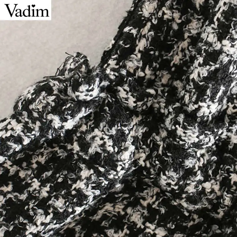 Женское элегантное платье vadim твид юбка на отстёгивающихся бретелях одежда