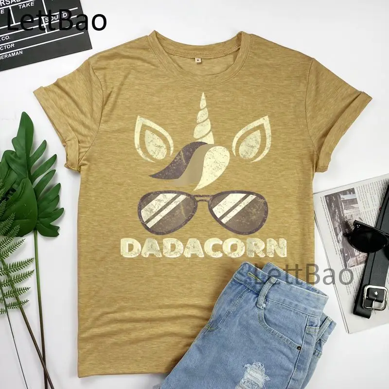 

Mens Dadacorn Unicorn Fashion T-shirts Graphic Summer Short Sleeve Men Shirt Harajuku Ullzang Streetwear Short Sleeve T-shirts