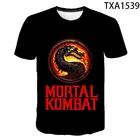 Новая летняя футболка с 3D принтом Mortal Kombat для мужчин и женщин, детская модная уличная одежда, крутые Топы с коротким рукавом для мальчиков и девочек, футболка