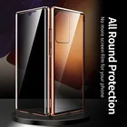 Магнитный стеклянный чехол для Samsung galaxy Note 20 Ultra, двухсторонний стеклянный металлический чехол S20 Plus S20 + защитный чехол