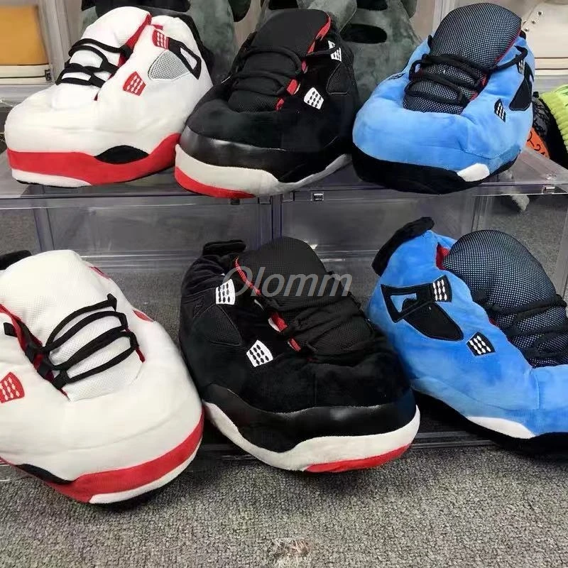 

Unisex Big Size 35-44 Snug Sneakers Women House Floor Slippers Women/Men Winter Warm Home Slippers Ladies Slides One Size Shoes