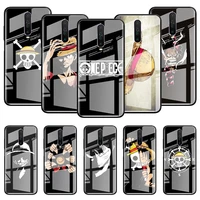 tempered glass case for xiaomi redmi note 9 8 pro 9s 8t 9t 7 mi poco x3 ncf 11 10 lite 10t phone cover one piece ace anime coque