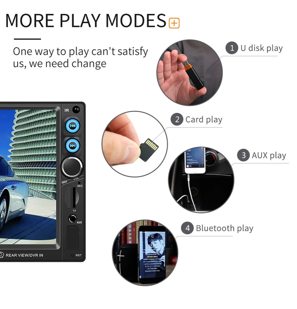 Автомобильная Радио 7 &quotHD Авторадио мультимедийный плеер 2 MP5 Din Авто аудио стерео