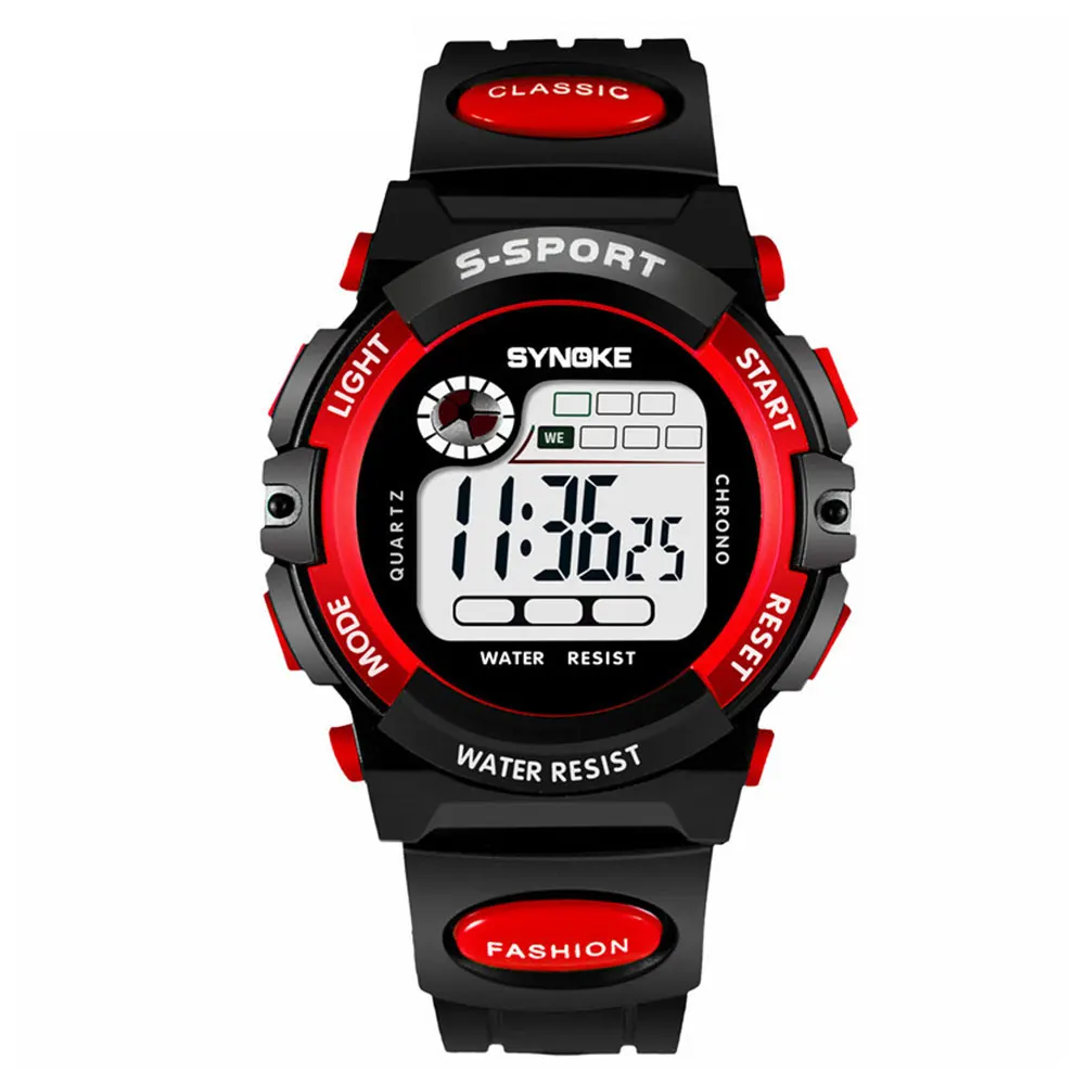 

Child Boys Girls Luminous Casual Wristwatch Fabala Cute Digits Display Digital Electronic Waterproof Watch