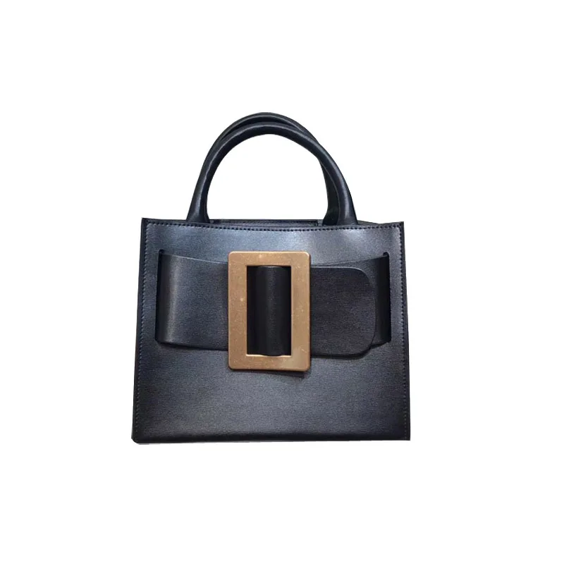 

2021 Square Buckle Commuter Bucket Bag Button Women Bag Designer Fashion Shoulder Messenger Portable Genuine Leather Bag Handbag