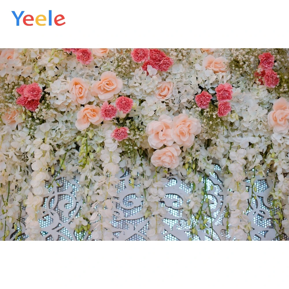 

Yeele Wedding Blossom Flowers Wall Wreath Photophone Portrait Photophy Backdrop Custom Photographic Backgrounds For Photo Studio