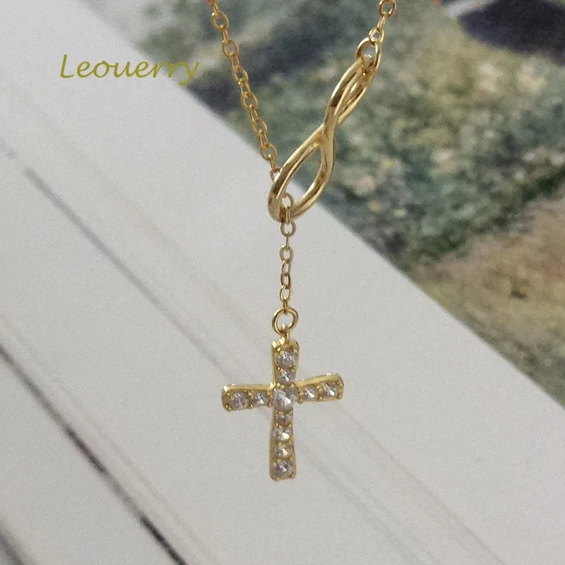 Цепочка с подвеской-крестом из серебра 925 пробы фианитами | Украшения и