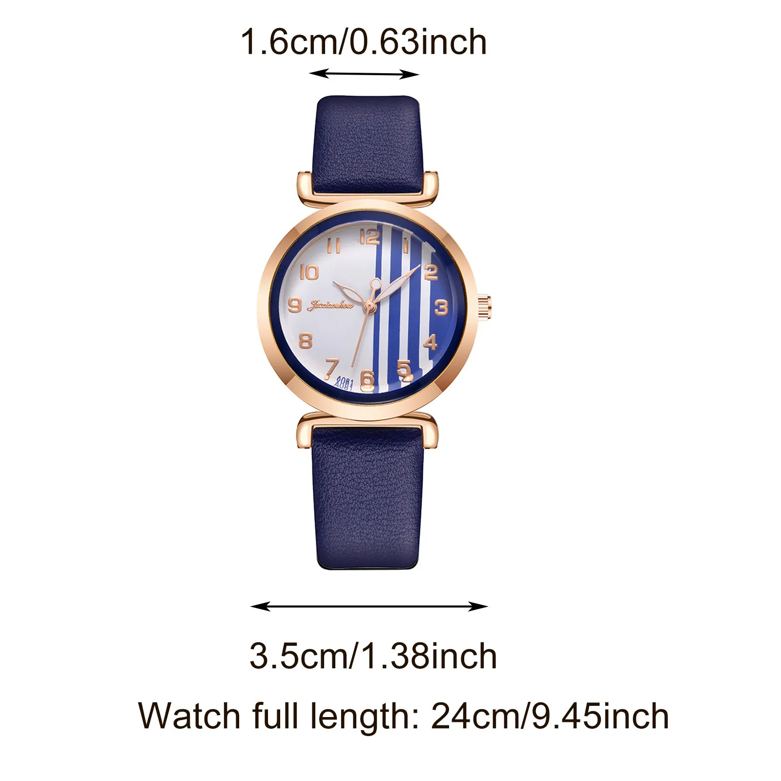 

Women fashion watches Hot sale Simplicity Casual Creative Femme Watch Belt Quartz Ladies Watch Two-color Vertical Stripes