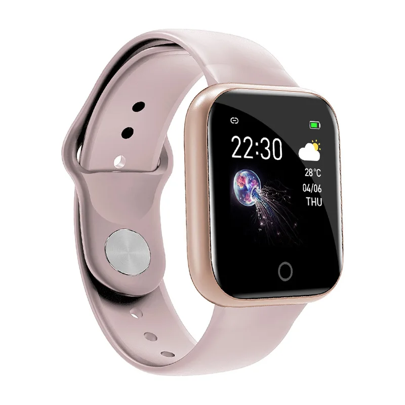 I5 для Apple Watch Монитор Сердечного Ритма Смарт-часы водонепроницаемые фитнес-трекер кровяное давление вызов Smartwatch для iOS Android - Цвет: pink gold