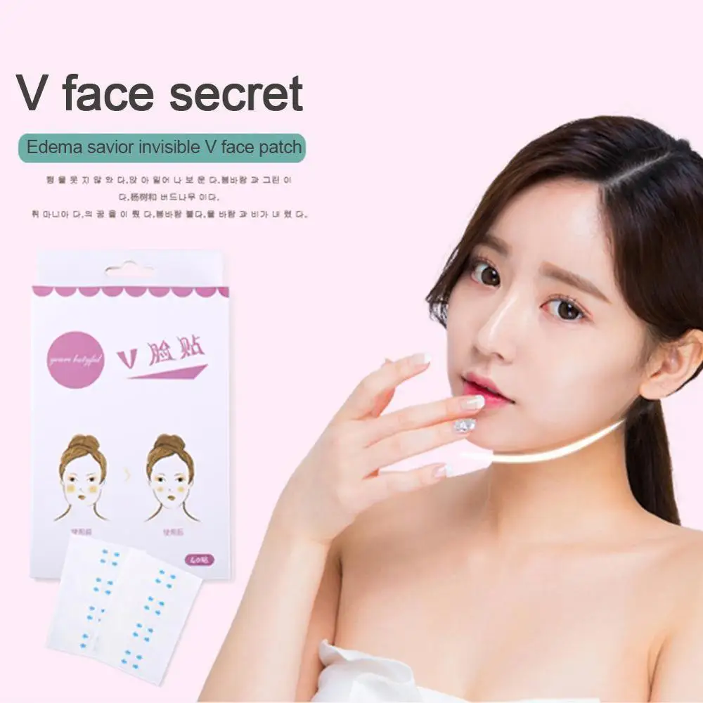 Невидимые тонкие наклейки для лица линия подбородка подтягивание обвисшей кожи V образная быстрая лента