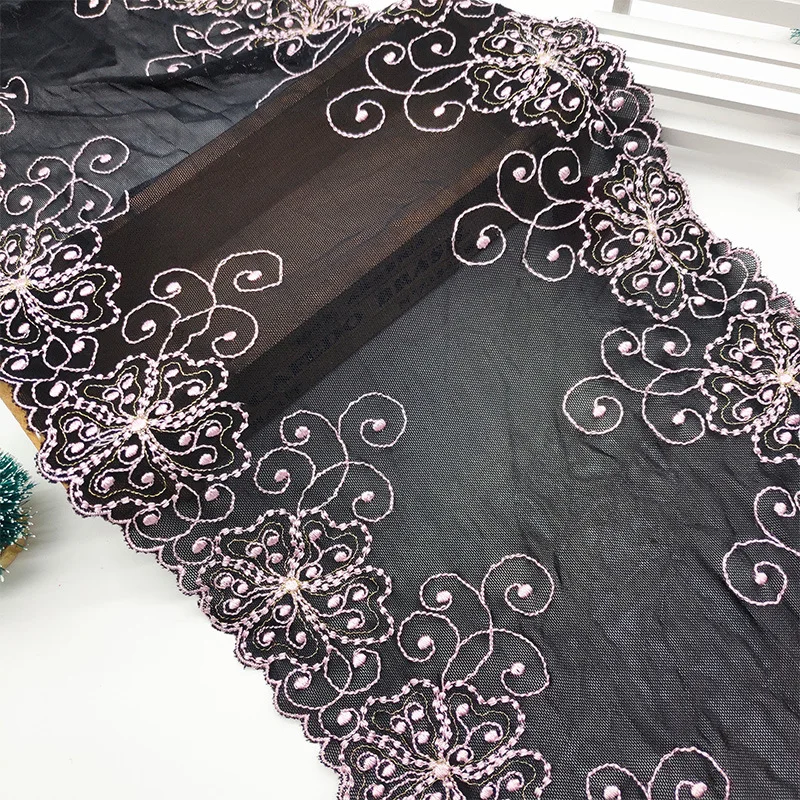 Новинка высокое качество 2 ярда вышивка кружевная ткань отделка материал сделай