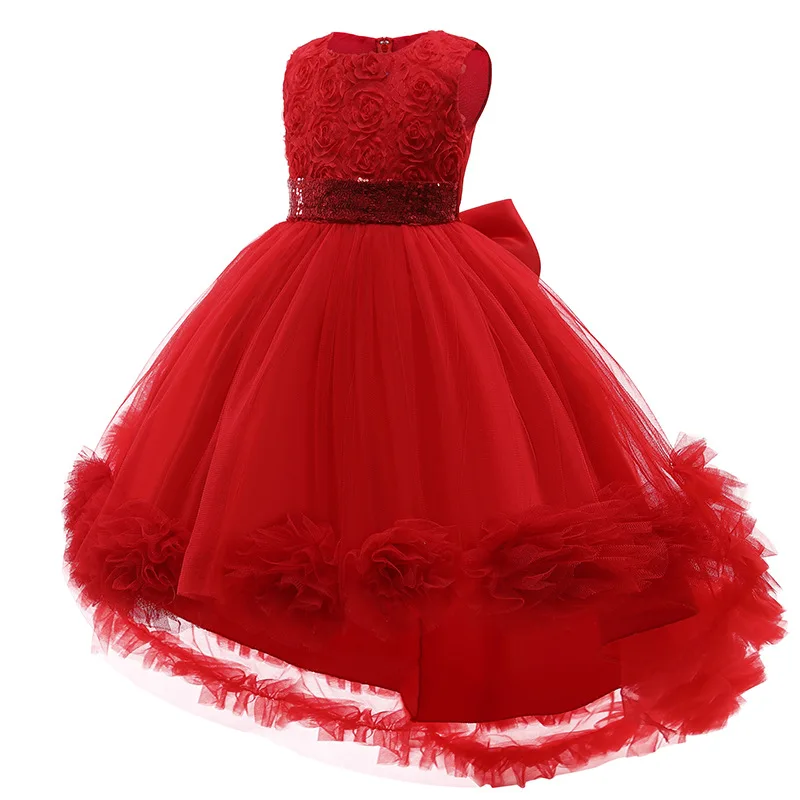 

Детское платье принцессы, красивое платье с цветочным рисунком, детская одежда для балерины