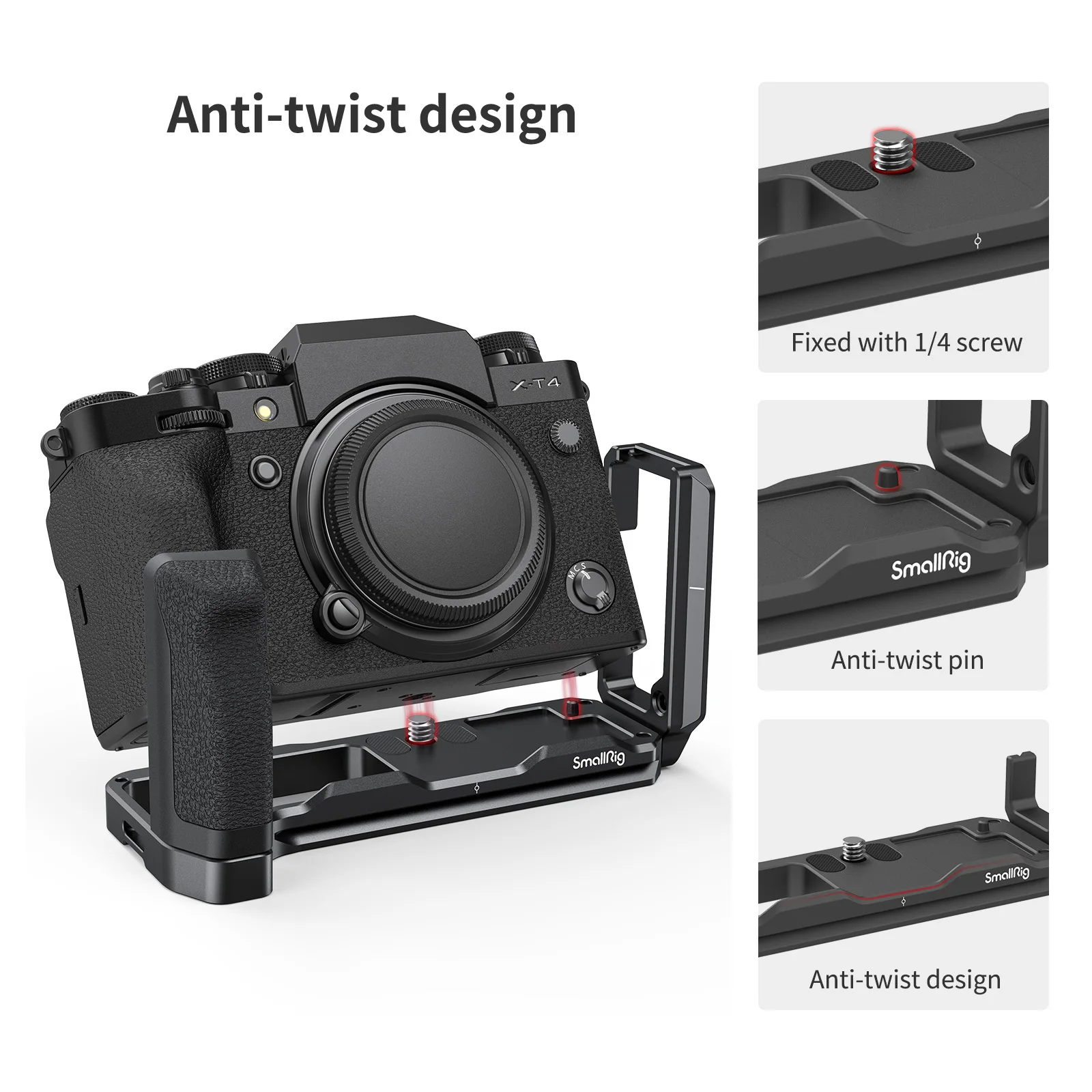 Опорная пластина SmallRig X-T4 L для камеры FUJIFILM XT4 и боковая совместимы с dovetails 2812 |