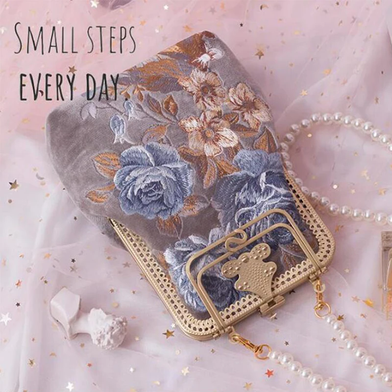 Сумка с цветочной вышивкой Angelatracy винтажная женская сумка на плечо французский