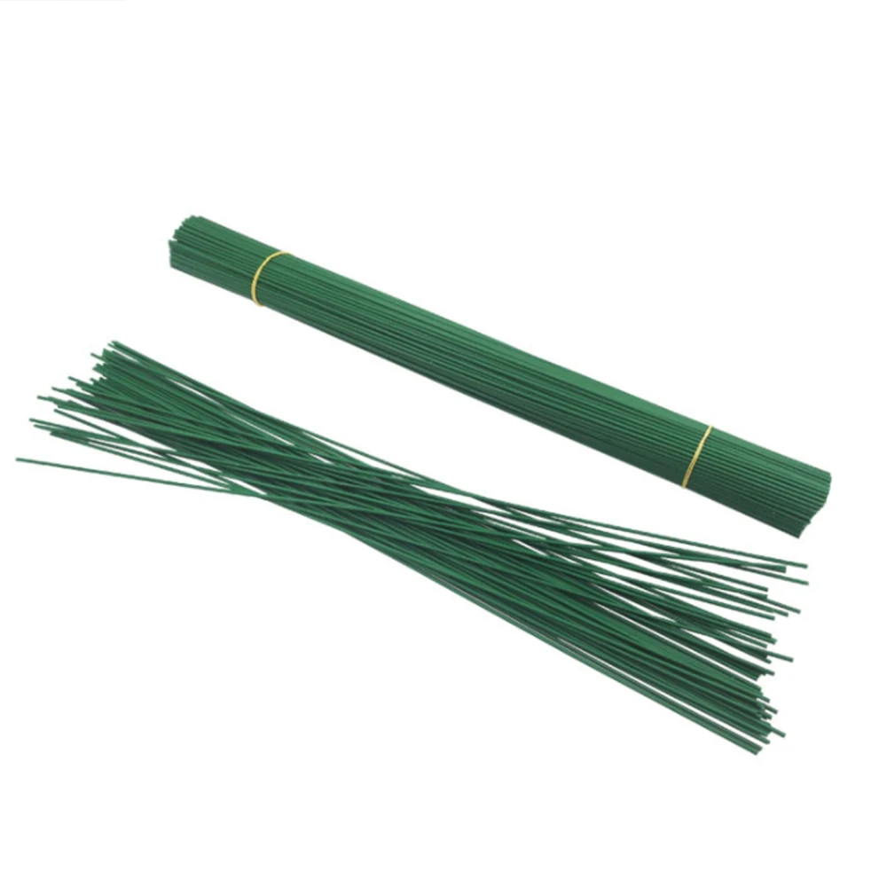 

Artificial Flower Stem Iron Wire Stem Wrapped (50 Count) 6 Gauge Green 40cm For Wedding Home Decoration Coated 50pcs/set Plant