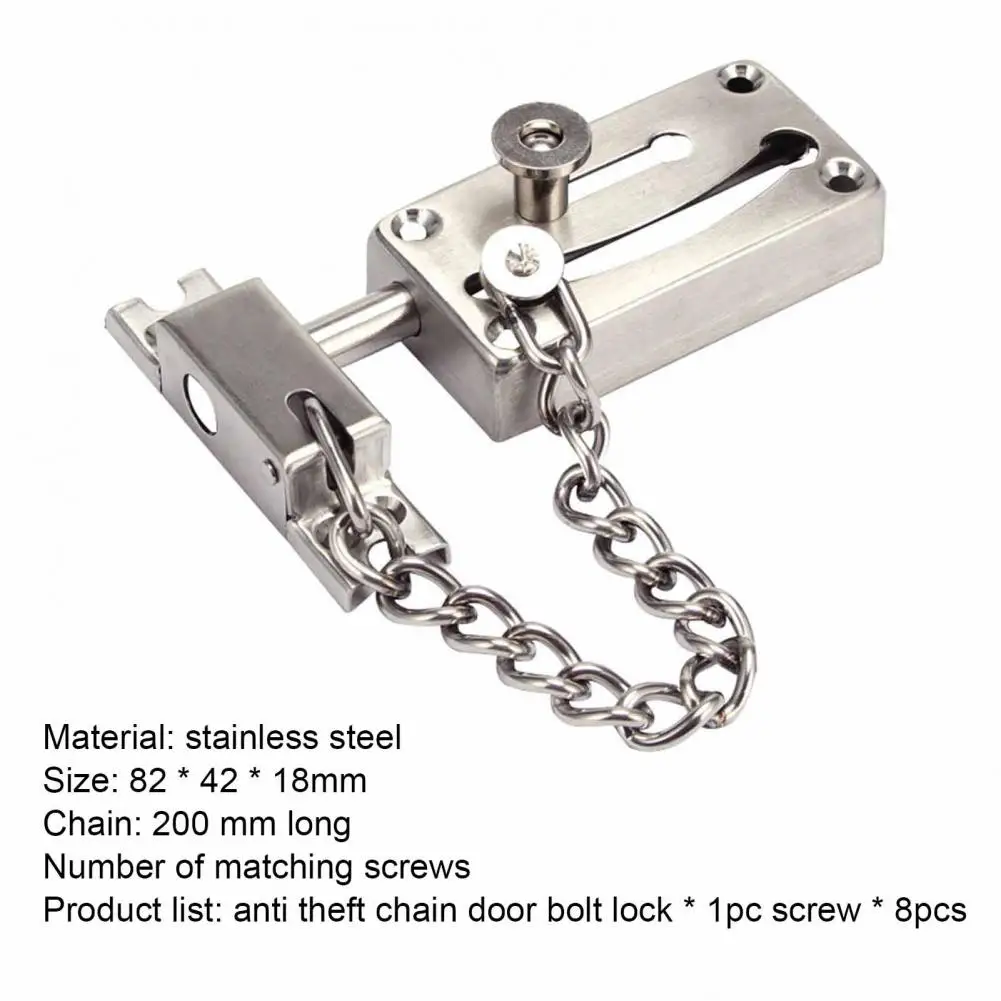 

Hot Sales Chain Lock Anti-Theft Stainless Steel Door Hardware Anti-rust Thicken Security Lock for Residential