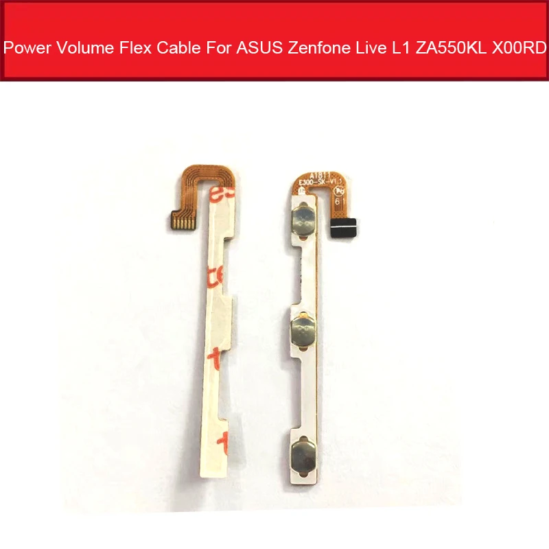 

Power On Off Volume Switch Side Button Flex Cable For ASUS Zenfone Live L1 ZA550KL X00RD Volume & Power Flex Ribbon Replacement