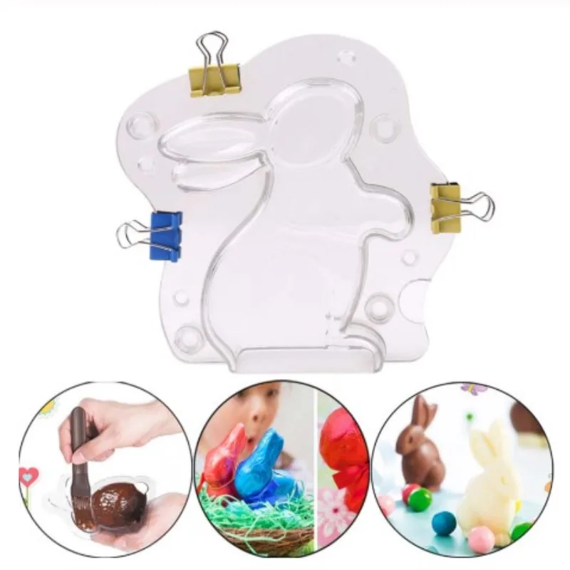 Новый 3D Кролик Форма для шоколада многоразовые Пасхальный кролик конфеты