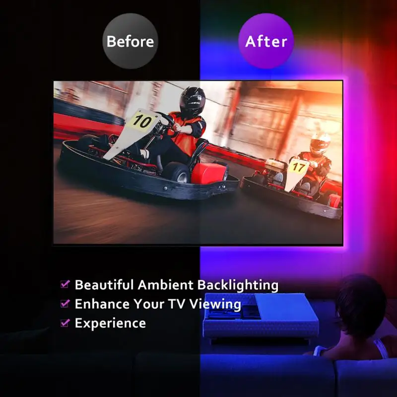 Светодиодные ленты светильник Bluetooth с регулируемой яркостью 5050 цветная (RGB) в