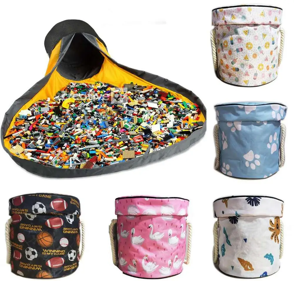 

New Portable Foldable Kids Play Toy Clean-up and Storage Bag Container Multifunctional Portable Toys Fashion Practical Storage