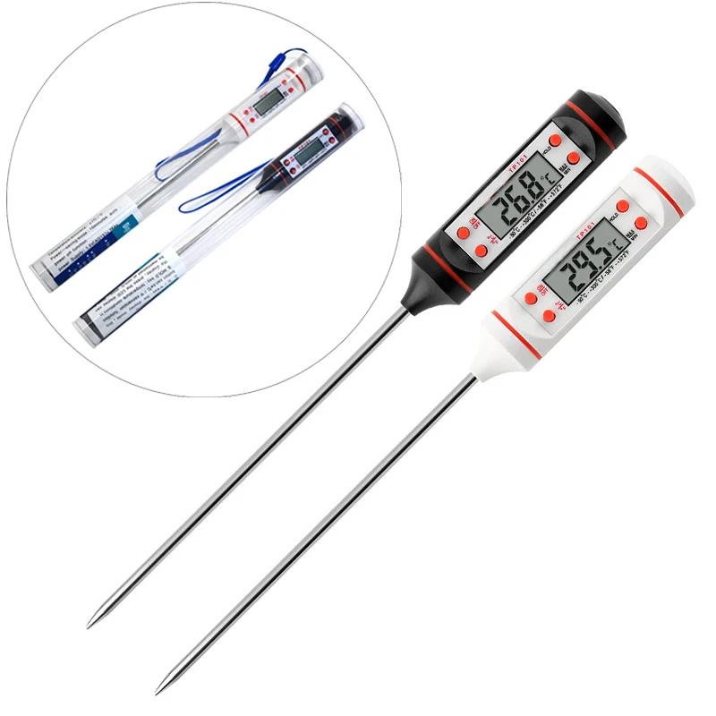 Электронный цифровой пищевой термометр с длинным щупом кухонные инструменты для