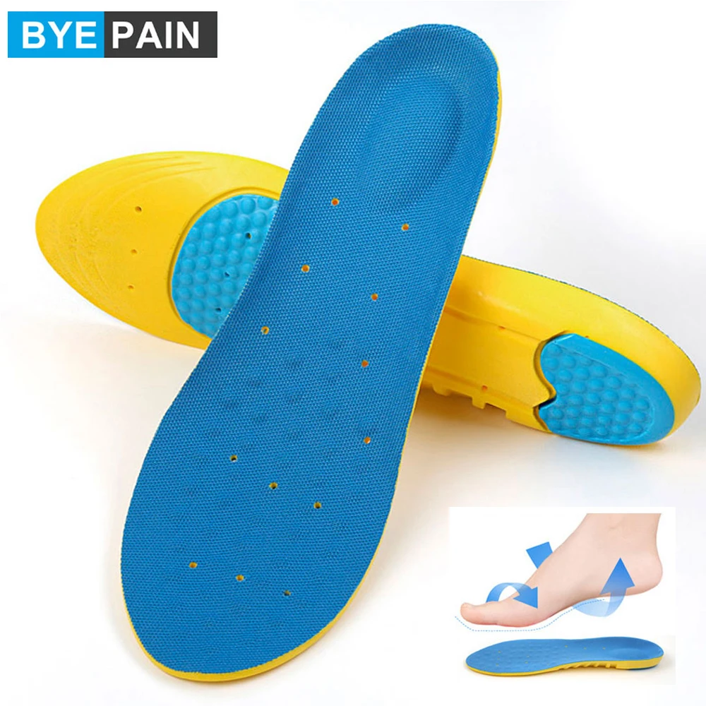 

1 Pair BYEPAIN Women Men Flat Feet Orthotic Insoles Foot Care Sport Insoles Shock Absorption Pads