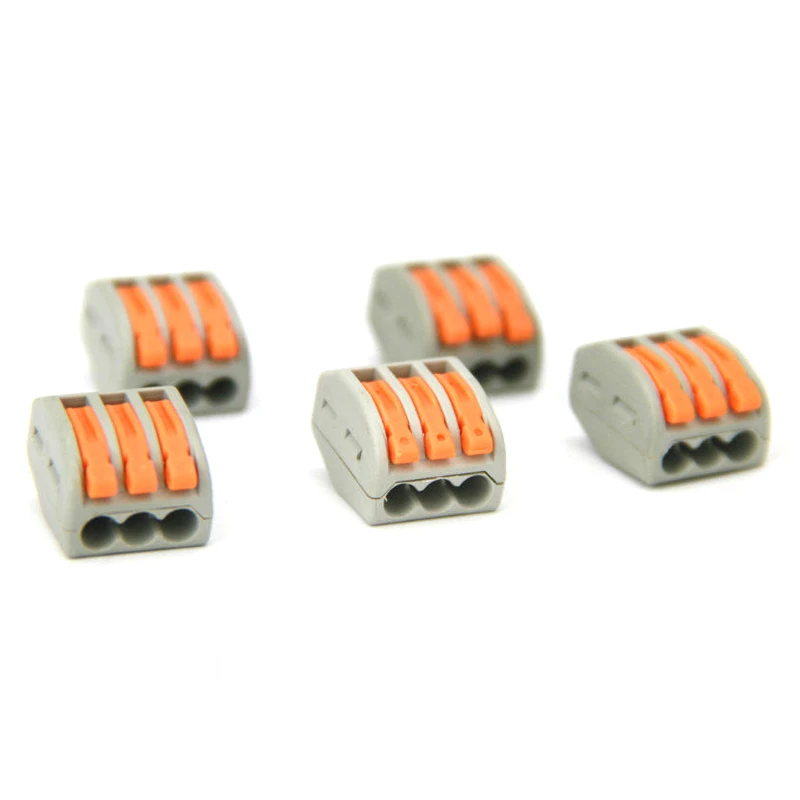 

Mini Fast Wire Cable Connectors Universal Compact Conductor Spring Splicing Wiring Connector Push-in Terminal Block
