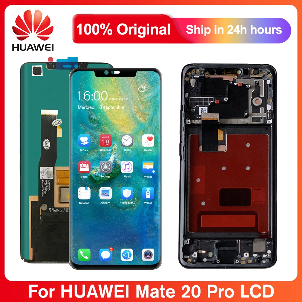Pantalla Lcd t&aacute;ctil para m&oacute;vil Huawei, repuesto original de digitalizador de 6,39 pulgadas compatible con tel&eacute;fono Mate 20 Pro-0